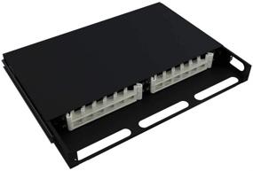 img 3 attached to CableRack 1U Fiber Enclosure 24 Port Tray with LC ST SC or FC Coupler Slots, Rack Mount, Black