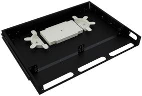 img 2 attached to CableRack 1U Fiber Enclosure 24 Port Tray with LC ST SC or FC Coupler Slots, Rack Mount, Black