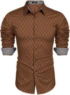 👔 coofandy business sleeve casual xxx large men's shirts: elegant and comfortable attire for the well-dressed gentleman logo