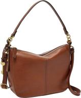 fossil zb7716200 jolie crossbody brown logo