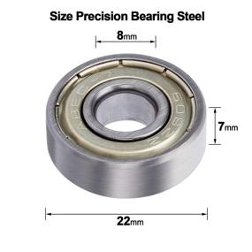 img 3 attached to 🛹 Compact and Durable Miniature Bearings for Skateboards and Scooters