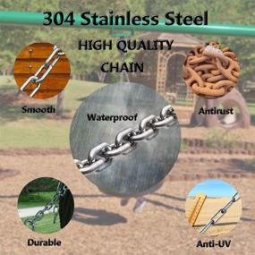 img 2 attached to 🔗 304 Stainless Steel Link Proof Coil Chain - Heavy Duty Hanging Safety Chain for Swings, Plants, and Anti-Theft - Stainless Steel Link Chain for Better Durability