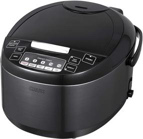 img 4 attached to 🍲 Crux 12 Cup Multi-Cooker: Rice Cooker, Slow Cooker, Food Steamer, and More - Easy One-Pot Healthy Meals in Black, Dishwasher Safe