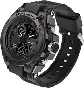 img 2 attached to ⌚ Ultimate Performance: Men’s Digital Sports Watch with Dual-Display & Backlight