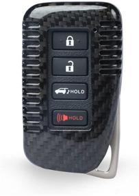 img 4 attached to M.JVisun Carbon Fiber Key Fob Cover for Lexus ES GS GX is LC LS LX NX RC RX UX Smart Remote Key - Black, Men's and Women's Fob Cover - 4 Buttons