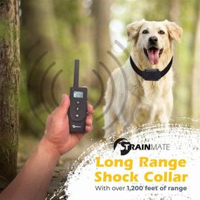 img 2 attached to 🐶 Trainmate Dog Shock Collar: Waterproof, Remote Control, 1200 Foot Range - Effective Training Modes for Small, Medium, Large Dogs