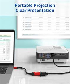 img 1 attached to 🔌 Адаптер USB C к VGA высокого качества - JSAUX Тип-C мужской к VGA женскому преобразователю для MacBook Pro/iPad Pro 2020, Dell XPS, Surface Book 2, Samsung Galaxy S21 S20 S10 - Красный