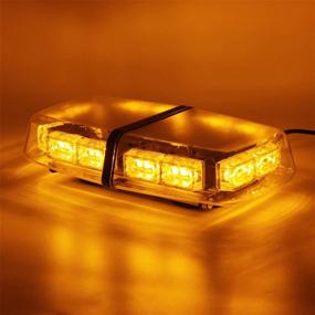 img 3 attached to 36 LED High Intensity LED Strobe Warning Light with Magnetic Base - Emergency Flashing Lamps/Hazard Warning Lighting Bar/Beacon for Car Trailer Roof Safety (Amber)