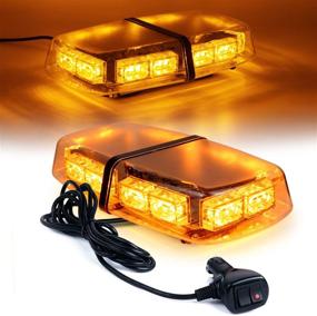 img 4 attached to 36 LED High Intensity LED Strobe Warning Light with Magnetic Base - Emergency Flashing Lamps/Hazard Warning Lighting Bar/Beacon for Car Trailer Roof Safety (Amber)