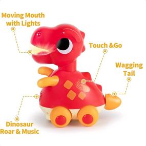 img 2 attached to Аудиоигрушка для малышей IPlay, iLearn: Музыкальная игрушка для ползания с электронным движущимся динозавром – Веселый дино для детей от 18 до 24 месяцев, 2-3 лет – идеальный подарок на день рождения для мальчиков и девочек