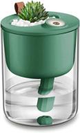 💧 dcmeka desk humidifier - usb cool mist mini humidifier for bedroom, home, baby, office & car - quiet ultrasonic, lasts up to 10 hours - led light, timed auto shut off (green) logo