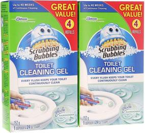 img 1 attached to 🚽 Scrubbing Bubbles Toilet Cleaning Gel Fresh, 2 Dispensers, 8 Refills, 48 Gel Stamps, 10.72oz" - Enhanced Toilet Cleaning Gel: Fresh Scent, 2 Dispensers, 8 Refills, 48 Stamps, 10.72oz