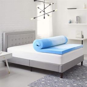 img 1 attached to 🛏️ Blue Twin XL Gel-Infused Memory Foam Mattress Topper by Comfort Revolution - 4 Inches