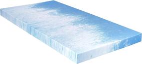 img 3 attached to 🛏️ Blue Twin XL Gel-Infused Memory Foam Mattress Topper by Comfort Revolution - 4 Inches