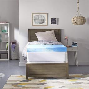 img 4 attached to 🛏️ Blue Twin XL Gel-Infused Memory Foam Mattress Topper by Comfort Revolution - 4 Inches