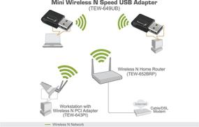 img 1 attached to Адаптер TRENDnet TEW-649UB Mini USB 2.0 - Ультрабыстрый беспроводной N 150 Мбит/с
