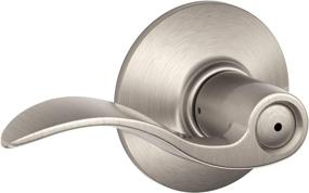 img 1 attached to 🔒 Satin Nickel Schlage Accent Privacy Lever - F40ACC619: Privacy and Elegance Combined