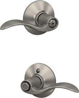 🔒 satin nickel schlage accent privacy lever - f40acc619: privacy and elegance combined логотип