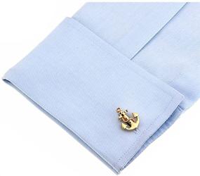 img 1 attached to Anchor Rudder Fishing Sailor Cufflinks Men's Accessories