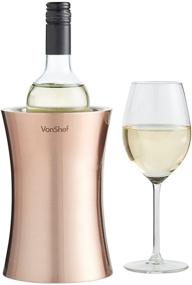 img 4 attached to 🍾 VonShef Copper Wine Bottle Cooler: Stainless Steel Chiller for Refreshing Beverages, Double Walled & Insulated Stemless Holder - With Gift Box!