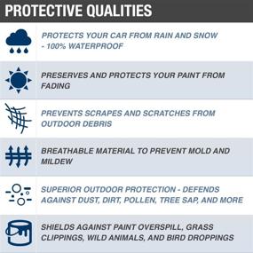 img 2 attached to 🚗 Budge A-3 Tan L 60&#34; W 51&#34; H Protector IV, 4-Layer Weather Protection: Waterproof, Dustproof, UV Treated Car Cover (Fits Cars up to 200&#34;)