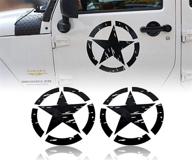 enhance your ride with hooke road us army military star car sticker decals - set of 2 (16.1 inch) for car/truck/ford f150/jeep wrangler logo