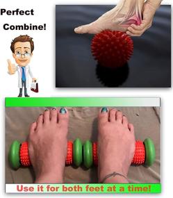 img 2 attached to ChiFit Foot Roller Massage Ball for Plantar Fasciitis Relief and Diabetic Neuropathy, Reflexology Foot Massager Tool with Acupressure Trigger Point Therapy for Heel Arch Arthritis - Includes 2 Massage Rollers and 1 Spiky Ball