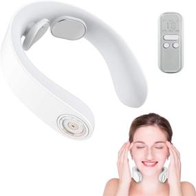 img 4 attached to Smart Cordless Neck Massager with Heat, 5 Modes, 😌 15 Speeds - Relaxation for Office, Home, and Travel by realink