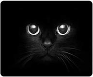 🐾 персонализированная прямоугольная коврик для мыши: дизайн черной кошки - персонализированный и уникальный логотип