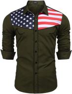 👔 coofandy american shirts: stylish casual western men's clothing and shirts logo