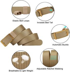 img 2 attached to 🎯 ITIEZY Adjustable Military Tactical Automatic Men's Accessories and Belts: The Ultimate Utility and Style Combo