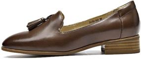 img 2 attached to 👞 Stylish Tassel Leather Loafers for Women & Men - Perfect Slip-On Shoes