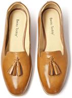 👞 stylish tassel leather loafers for women & men - perfect slip-on shoes логотип