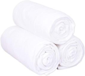 img 3 attached to 🛀 JML Microfiber Bath Towels, 3 Pack, 27x55 Inches - Super Absorbent, Fast Drying, No Fading White Towel