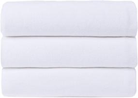 img 4 attached to 🛀 JML Microfiber Bath Towels, 3 Pack, 27x55 Inches - Super Absorbent, Fast Drying, No Fading White Towel