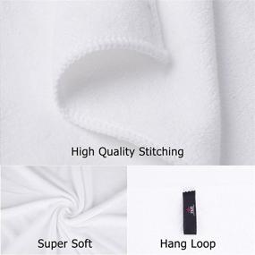 img 2 attached to 🛀 JML Microfiber Bath Towels, 3 Pack, 27x55 Inches - Super Absorbent, Fast Drying, No Fading White Towel