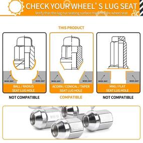 img 2 attached to 🔩 MIKKUPPA 9/16-18 Chrome Large Acorn Seat Lug Nuts - OEM Factory Style Replacement for 2006-2010 Dodge Dakota, 2004-2009 Dodge Durango, 2002-2010 Dodge Ram 1500 Factory Wheels