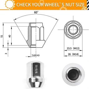 img 3 attached to 🔩 MIKKUPPA 9/16-18 Chrome Large Acorn Seat Lug Nuts - OEM Factory Style Replacement for 2006-2010 Dodge Dakota, 2004-2009 Dodge Durango, 2002-2010 Dodge Ram 1500 Factory Wheels