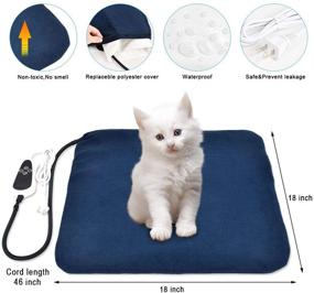 img 3 attached to 🐾 RIOGOO Pet Heating Pad: Auto Power Off Electric Heating Mat for Indoor Dogs and Cats