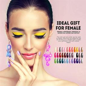 img 2 attached to 36 Color Gel Nail Polish Set with Non-Toxic UV Formula, Nail Art Pigment Gel 💅 Set Including Painting Drawing Nail Brush, Ideal for DIY Manicure at Nail Salon or Nail Design