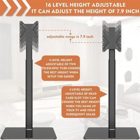 img 1 attached to Adjustable TV Stand with 100 Degree Swivel, Tilt Function, and Mount for 19 to 42 inch LCD, LED OLED TVs - HT1001B