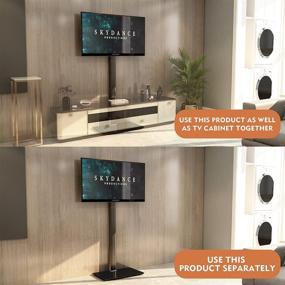 img 3 attached to Adjustable TV Stand with 100 Degree Swivel, Tilt Function, and Mount for 19 to 42 inch LCD, LED OLED TVs - HT1001B