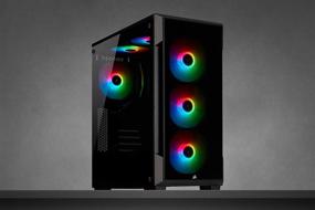 img 2 attached to Улучшите свой игровой опыт с корпусом Corsair iCUE 220T RGB черного цвета с закаленным стеклом, средний башенный корпус ATX для интеллектуальной игры.