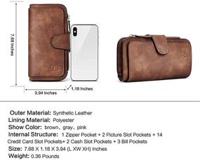 img 1 attached to 👜 Premium Leather Designer Bifold Wallet: Women's Handbags & Wallets for Stylish Organizing