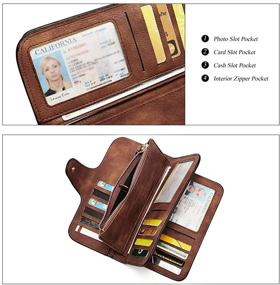 img 2 attached to 👜 Premium Leather Designer Bifold Wallet: Women's Handbags & Wallets for Stylish Organizing