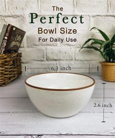 img 3 attached to 🍲 Mora Ceramic Bowls Kitchen: Superior Quality and 28Oz Capacity