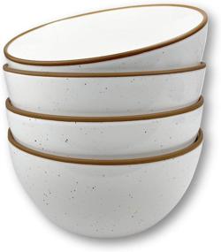 img 4 attached to 🍲 Mora Ceramic Bowls Kitchen: Superior Quality and 28Oz Capacity