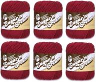 lily sugar'n cream yarn bulk buy solids (6-pack) - wine 102001-15: unbeatable value for crafters! logo