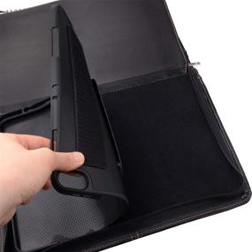 img 2 attached to 📚 Stylish iCarryAlls Zipper Leather Portfolio: Removable Tablet Holder & Padfolio Case for iPad Pro 12.9 2020 & 2018 - 13.8x13.8x11.0 in. (1901Q-IP129-2018-BK)