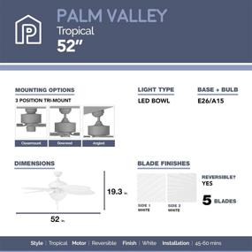 img 1 attached to 🏡 Prominence Home Palm Valley Ceiling Fan Blade - 52 inches, White